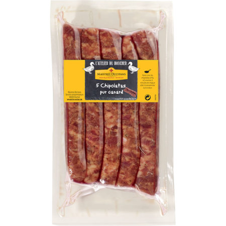 5 chipolatas de canard 100% canard