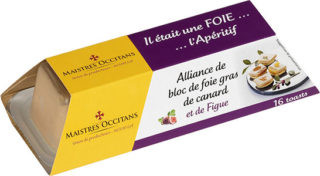 Alliance de bloc de foie gras de canard et de figue mi-cuit 110g