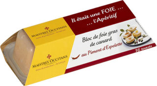 Bloc de foie gras de canard au piment d'Espelette mi-cuit 110g