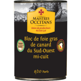 Bloc de foie gras de canard du Sud-Ouest mi-cuit 400g