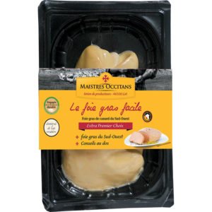 Foie gras de canard du Sud-Ouest cru extra éveiné
