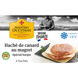 Haché de canard au magret spécial burger 4 pièces