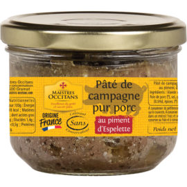 Pâté de campagne pur porc au piment d'Espelette 180g