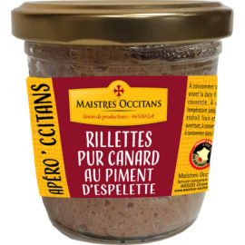 Rillettes pur canard du Sud-Ouest au piment d'Espelette 90g