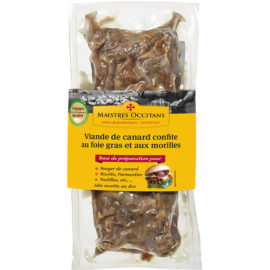 Viande de canard au foie gras et morilles mi-cuit 400g